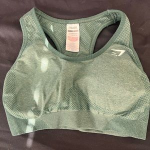 Vital seamless gymshark workout set green marl